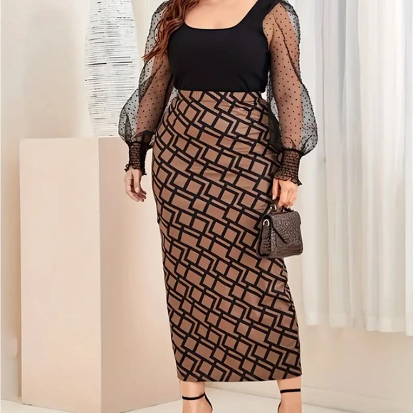 Dresses & Skirts - Boutique Women’s Size 4X (20) Geometric Print Skirt
